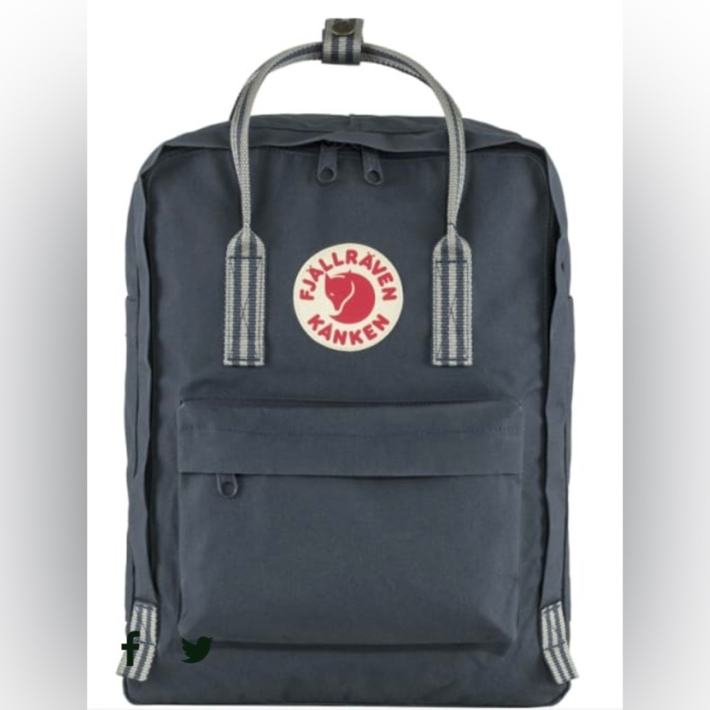 Fjallraven Kanken Navy backpack with stripes